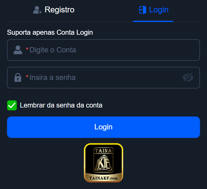 Login especial na tainakf.com